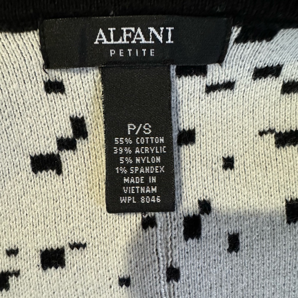 ALFANI Confetti Contrast Open Drape Sweater Cardigan Petite Small PS SP $80 EUC - Picture 8 of 11